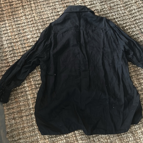 COS 100% Linen Black Button Down Blouse Size 34 - Picture 10 of 10